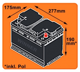 WINNER Solarbatterie 100Ah C100 12V Versorgungsbatterie
