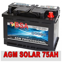 BSA Solarbatterie 75Ah 12V AGM GEL Versorungsbatterie