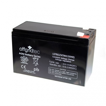 Offgridtec 7 Ah C 10 AGM Solar Batterie für zyklische Anwendungen, 2-01-001000 -